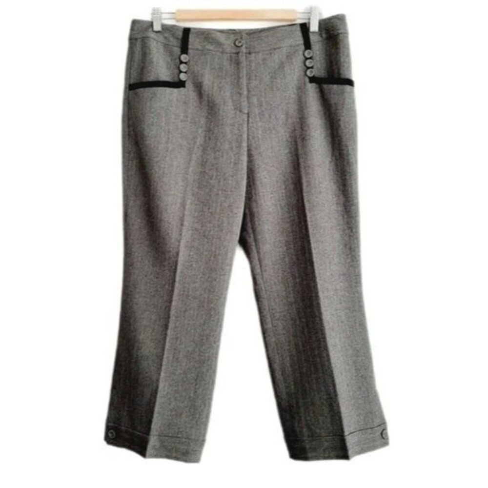 SIGRID OLSEN | Crop Dress Pants Grey w/ Sparkle Sz 10